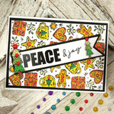 Hunkdory Crafts Stamp, For the Love of Stamps - Christmas Overlay Sentiments