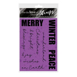 Hunkdory Crafts Stamp, For the Love of Stamps - Christmas Overlay Sentiments