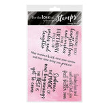 Hunkdory Crafts Stamp, For the Love of Stamps - Loving Words