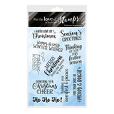 Hunkdory Crafts Stamp, For the Love of Stamps - Christmas Sentiments