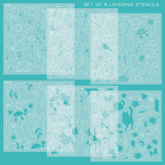 Honey Bee Stamp, Stencil - Pet Friends (6pc)