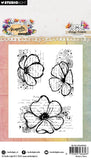 SL Stamp, Dragonfly Dreams - Grungy flowers