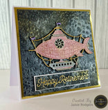 Jamie Rodgers Crafts Die - Happy Retirement Sentiment