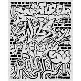 Stamperia Stencil, Furry Friends 2 Graffiti