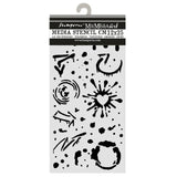 Stamperia Stencil, Furry Friends 2 Ink Splatters