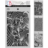 Ciao Bella Stencil, Book Lovers Stencil Mix – Triple Layer Set (3 Unique Designs)