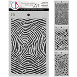 Ciao Bella Stencil, The Last Mystery Stencil Mix 5"X8"– Triple Layer Set (3 Unique Designs)