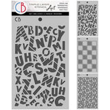 Ciao Bella Stencil, Lunibloom Stencil Mix 5"X8"– Triple Layer Set (3 Unique Designs)