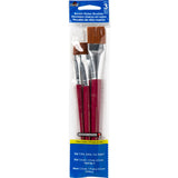 Plaid Tool, Brush Set, Flat Brown Nylon (3pc)