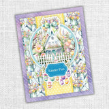 Paper Rose Embellishment, Hop Into Spring.  6 x 8" Embossed Die Cuts