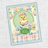 Paper Rose Embellishment, Hop Into Spring.  6 x 8" Embossed Die Cuts
