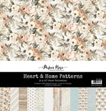 Paper Rose Paper, Heart & Home Patterns, 12x12 Paper Collection