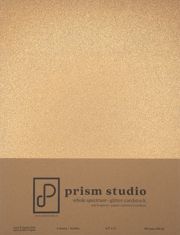 Prism Studio Paper 8.5X11, Whole Spectrum - Glitter Cardstock Pharaoh (5 sheets)