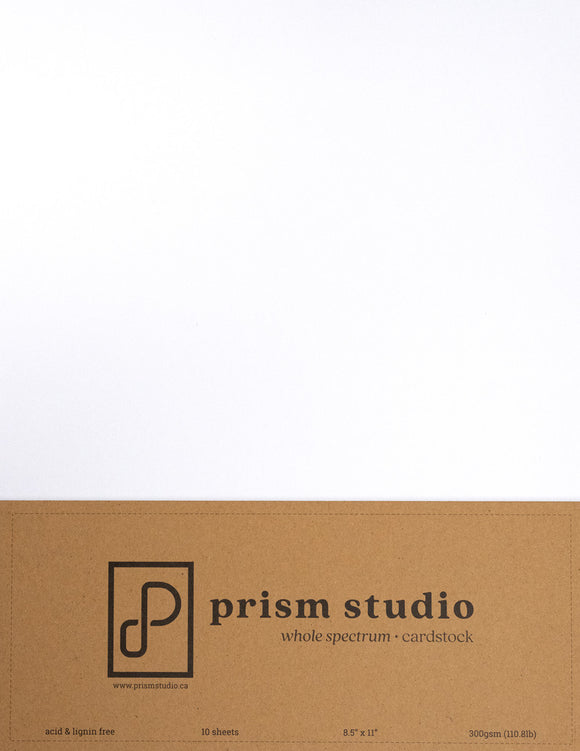 Prism Studio Paper Cardstock 8.5X11,  Whole Spectrum Heavyweight Cardstock - Snowdrop