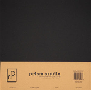 Prism Studio  Cardstock Pack 12x12, Whole Spectrum SMOOTH Cardstock -  Simply Black (25 sheets)