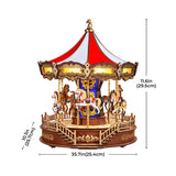 Rolife 3D Wooden Puzzle, DIY Music Box - Classic Carousel