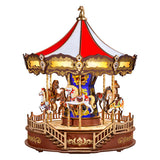 Rolife 3D Wooden Puzzle, DIY Music Box - Classic Carousel