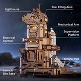 ROKR 3D Wooden Puzzle, Mechanical Gears - Space Shuttle