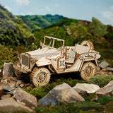 ROKR 3D Wooden Puzzle, Scale Model Vehicle - Army Jeep