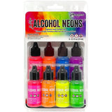 Tim Holtz Alcohol Ink Kit, Alcohol Neons - 8 pack