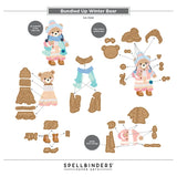Spellbinders Die, Bundled Up Winter Bear Etched Dies by Frank Garcia