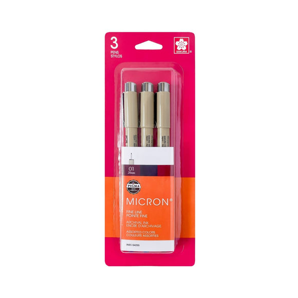 Pigma Micron Pen, 3 pack - Berry