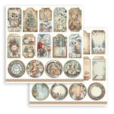 Stamperia Paper, 12X12 Paper Pad, 10 Sheets  - The Owl's House