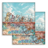 Stamperia Paper 12”x12”, 10 Double Sided Printed Sheets - Furry Friends 2