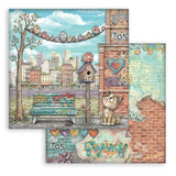 Stamperia Paper 8”x8”, 10 Double Sided Printed Sheets - Furry Friends 2