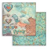 Stamperia Paper 8”x8”, 10 Double Sided Backgrounds Sheets - Furry Friends 2