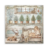 Stamperia Paper, 12X12 Paper Pad, Single Face - White Christmas