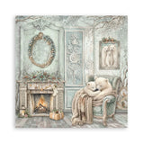 Stamperia Paper, 12X12 Paper Pad, Single Face - White Christmas
