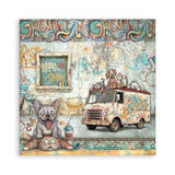 Stamperia Paper, 12”x12”, 22 Single Sided Printed Paper Sheets - Furry Friends 2