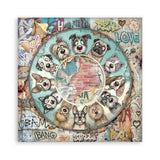 Stamperia Paper, 8”x8”, 22 Single Sided Printed Paper Sheets - Furry Friends 2