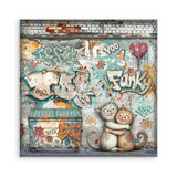 Stamperia Paper, 12”x12”, 22 Single Sided Printed Paper Sheets - Furry Friends 2