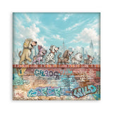 Stamperia Paper, 8”x8”, 22 Single Sided Printed Paper Sheets - Furry Friends 2