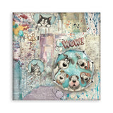 Stamperia Paper, 12”x12”, 22 Single Sided Printed Paper Sheets - Furry Friends 2