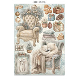 Stamperia Paper, Printed Art Junk Journal - White Christmas