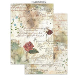 Stamperia Paper, Printed Art Junk Journal Focus Points, A5 - Flowers And Poems
