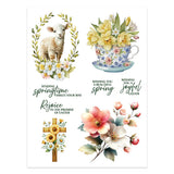 Spellbinders  Embellishment, Spring Blessings Rub-On Sheets