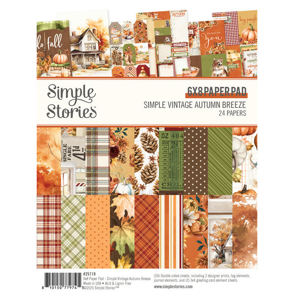 Simple Stories Paper, 6X8 - Simple Vintage Autumn Breeze