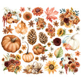 Simple Stories Embellishment, Floral Bits & Pieces - Simple Vintage Autumn Breeze