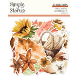 Simple Stories Embellishment, Floral Bits & Pieces - Simple Vintage Autumn Breeze