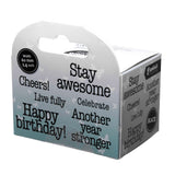 SL Embellishment, Clear Stickers Black - Another Year Stronger Essentials 5 Meter