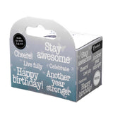SL Embellishment, Clear Stickers White - Another Year Stronger Essentials 5 Meters