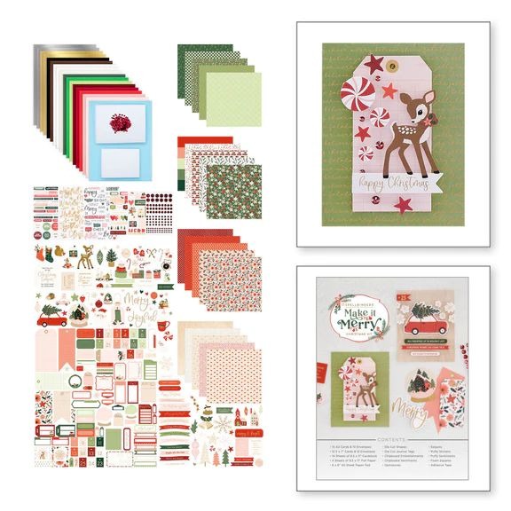 Spellbinders Card Kit, Make It Merry Limited Edition Holiday Cardmaking Kit 2023