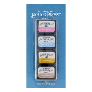 Spellbinders BetterPress Ink, Mini Ink Pad Set - Nature Tones (4pc)