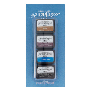 Spellbinders BetterPress Ink, Mini Ink Pad Set, Regal Tones (4pc)