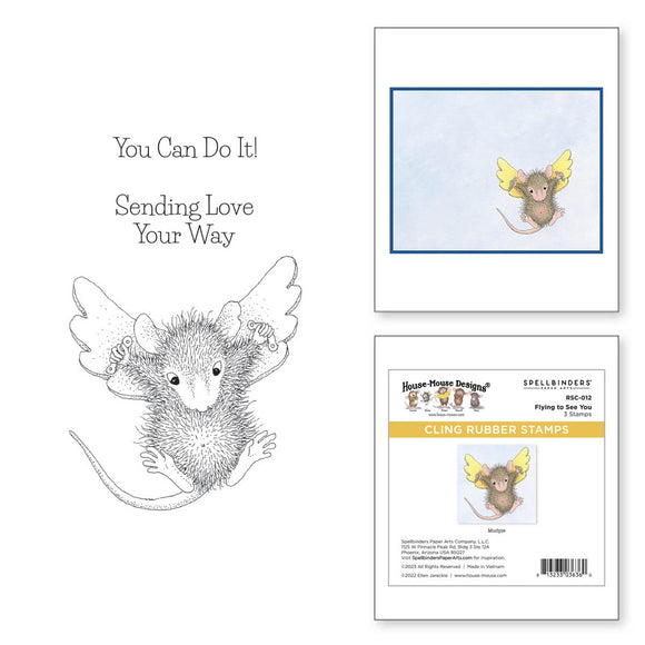 Spellbinders Stamp, House-Mouse Everyday - Flying to See You