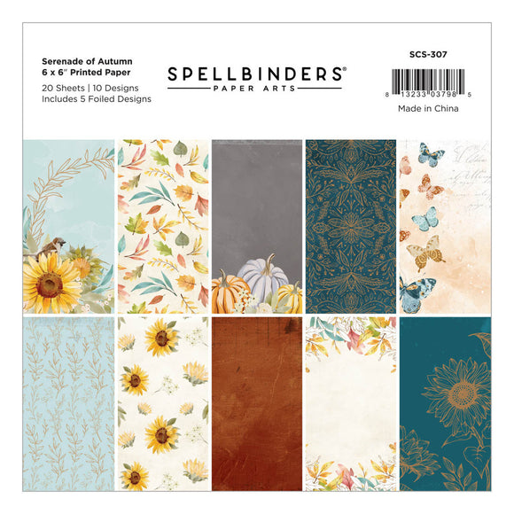 Spellbinders Paper Pad 6x6, Serenade of Autumn